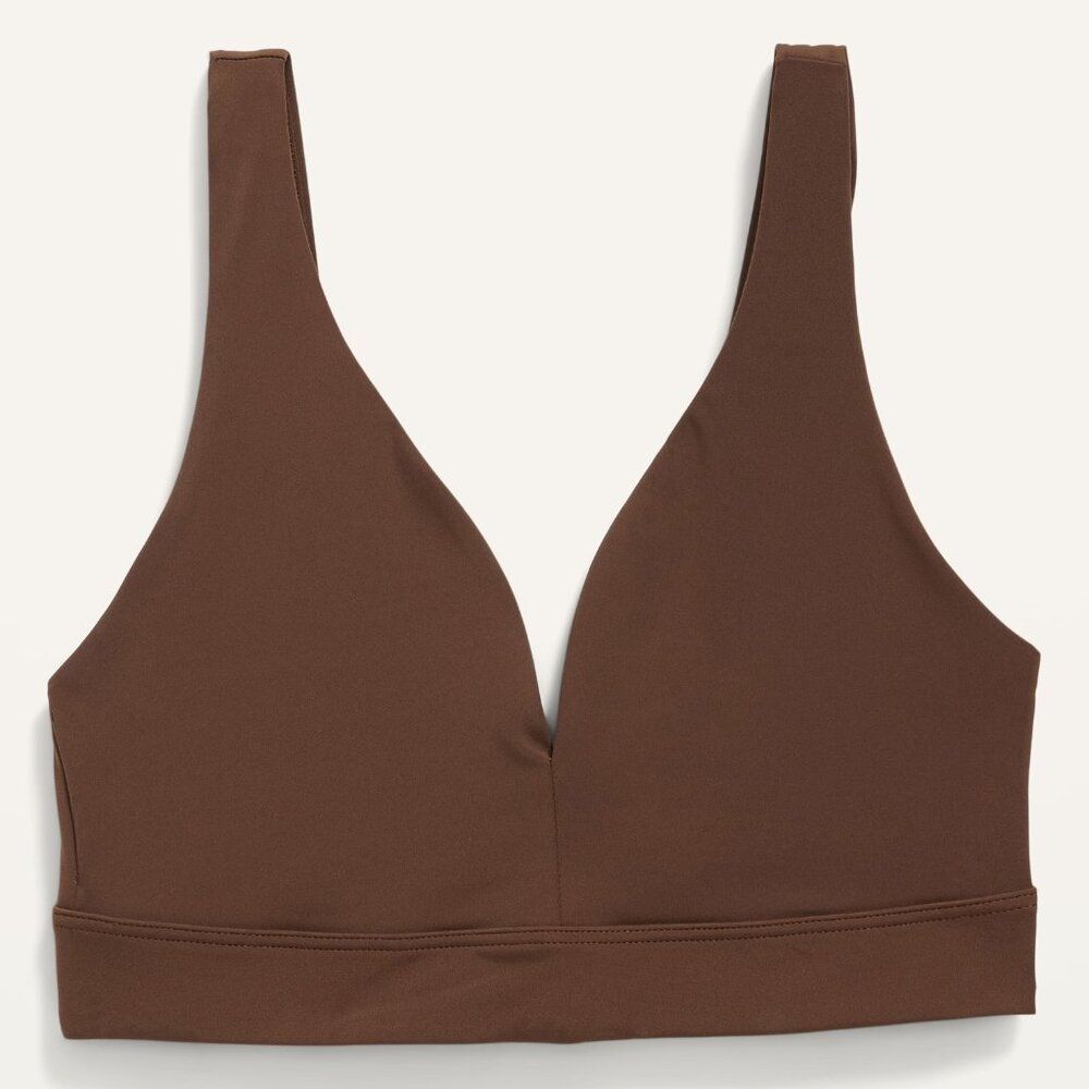 Old Navy Soft-Knit V-Neck Bralette Top Dark Walnut Size Small